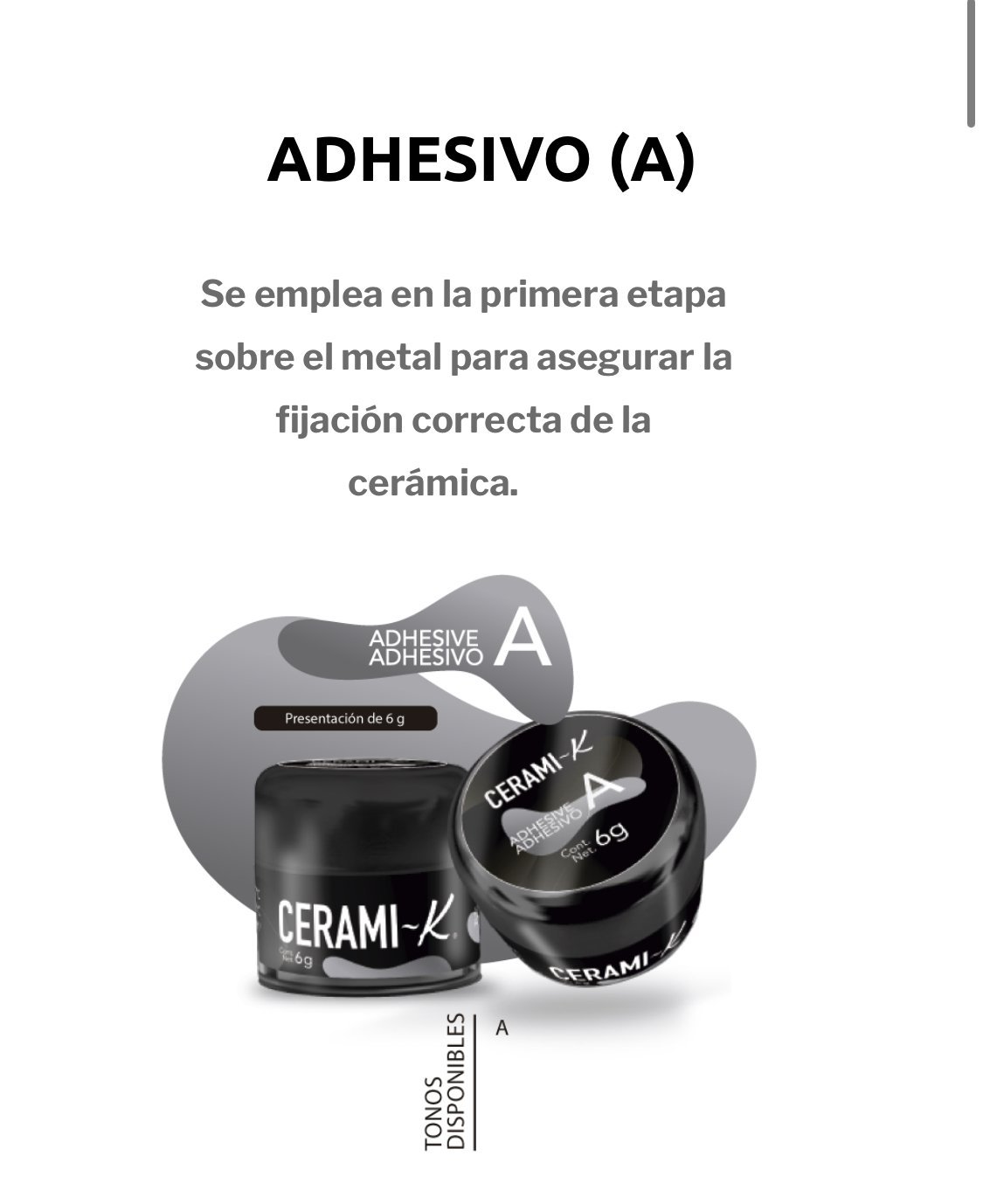 Ceramik - A - masa de color - adhesivo tarro 6gr. CLEMDE Dental