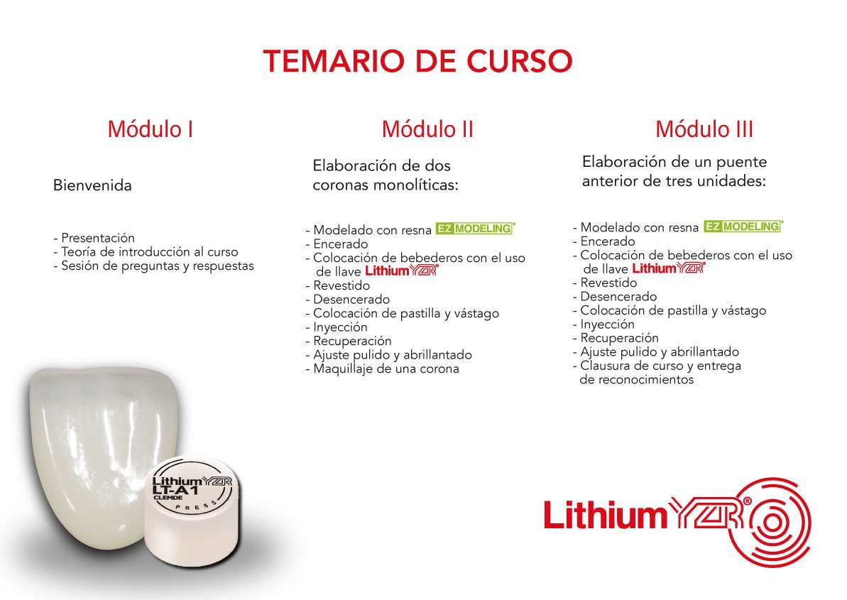 Curso Lithium YZR® Disilicato de litio Dental Lithium YZR 