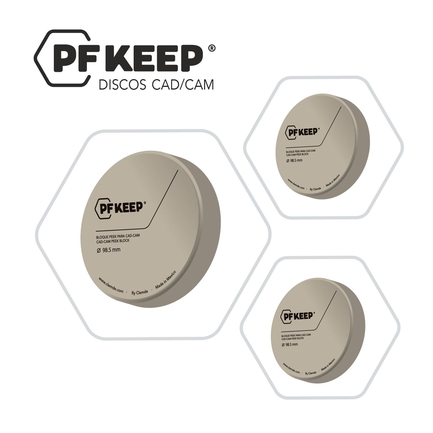 Discos CAD CAM Peek - PF Keep PF Keep