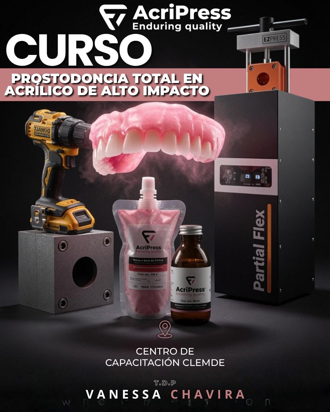 Kit de Acripress Dental CLEMDE 