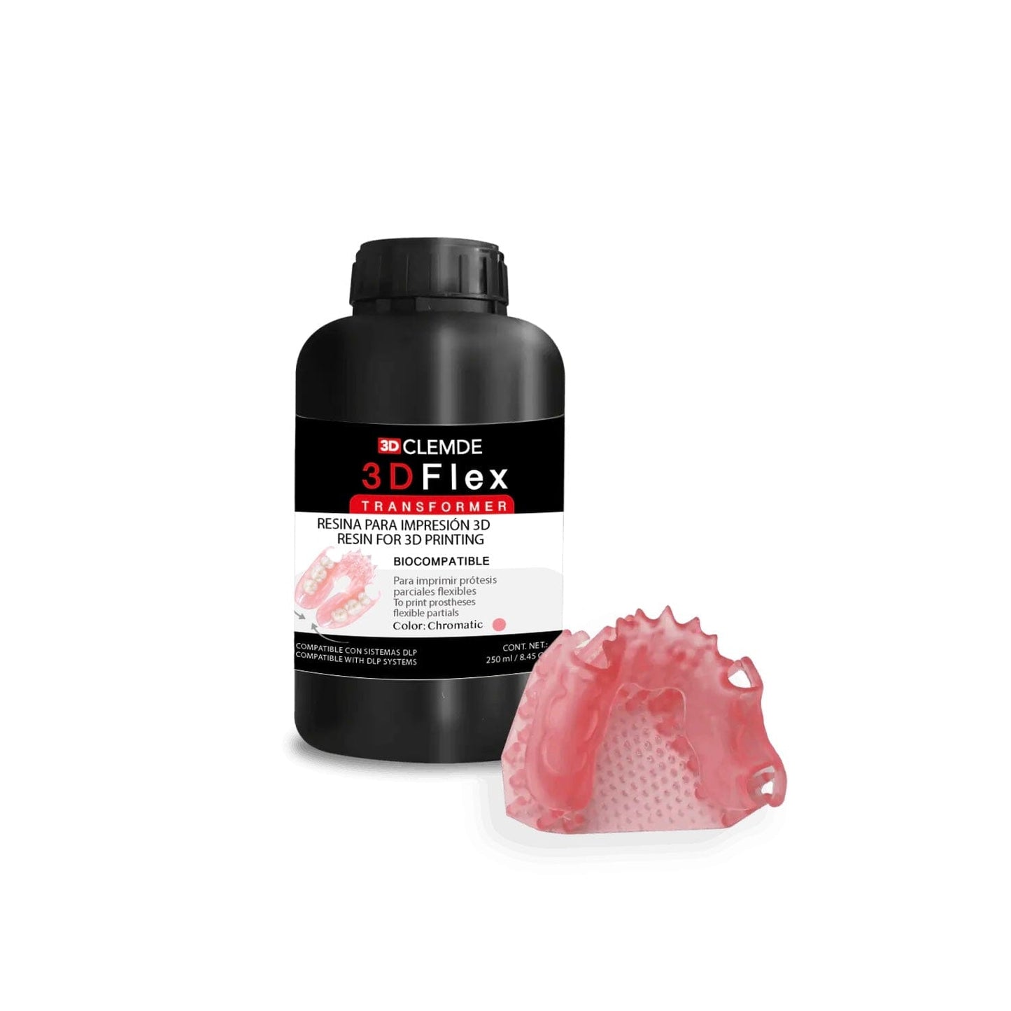 Resina 3D Flex Transformer 250 ml CLEMDE Dental 