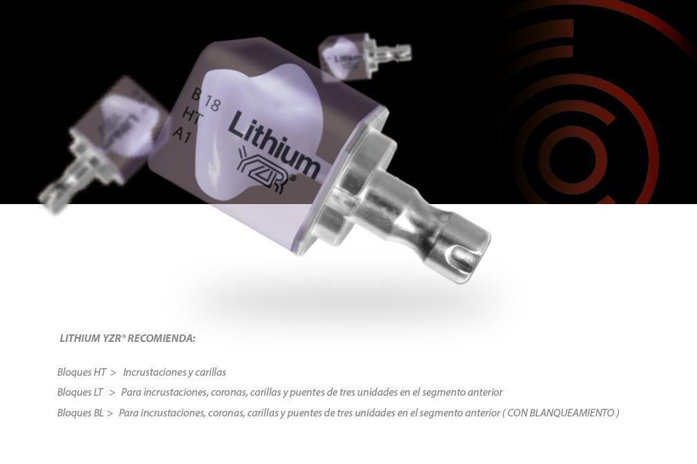 Bloque disilicato de de Litio CAD-CAM "B40" Dental Lithium YZR 