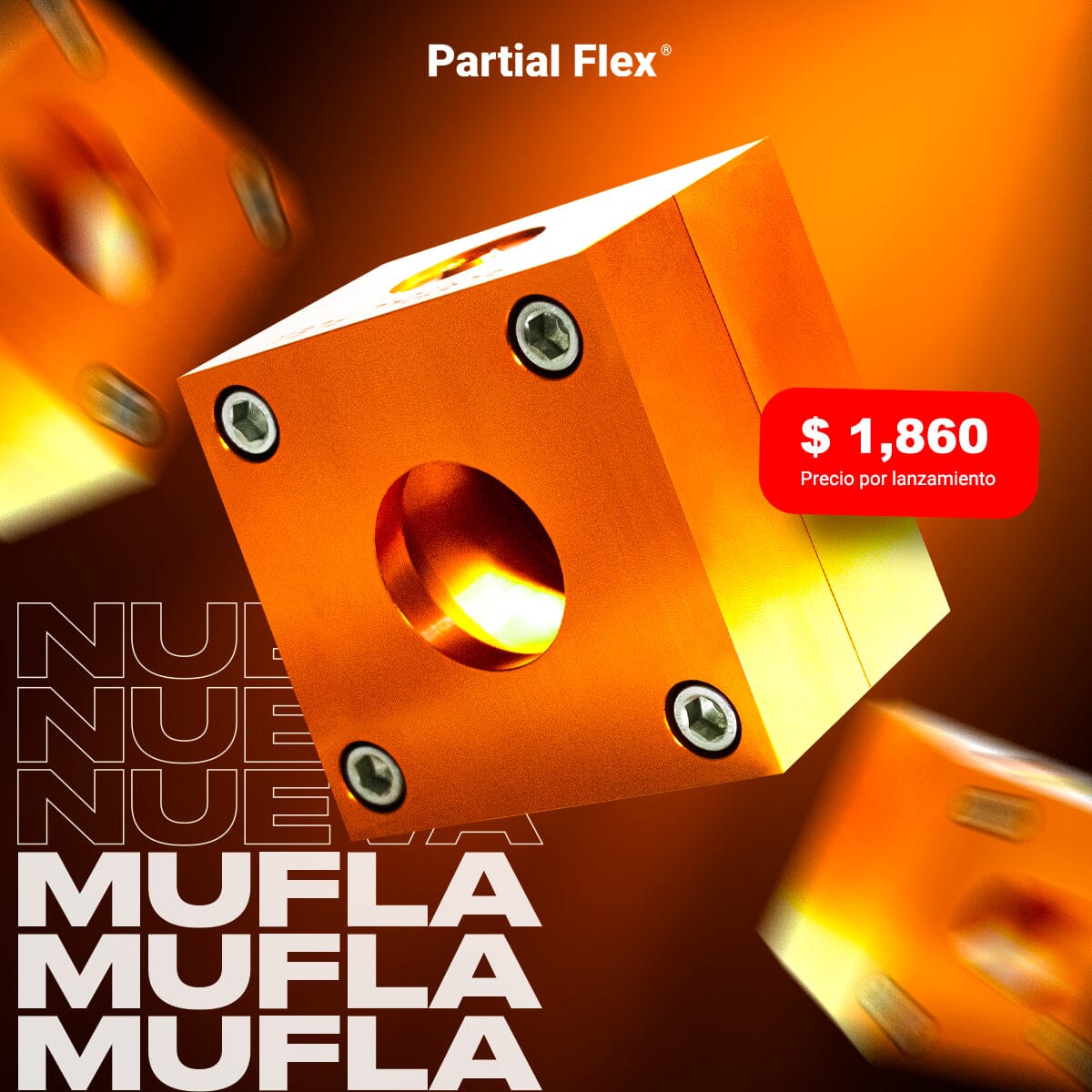 MUFLA STANDARD ORANGE PARTIAL FLEX Dental Partial Flex 